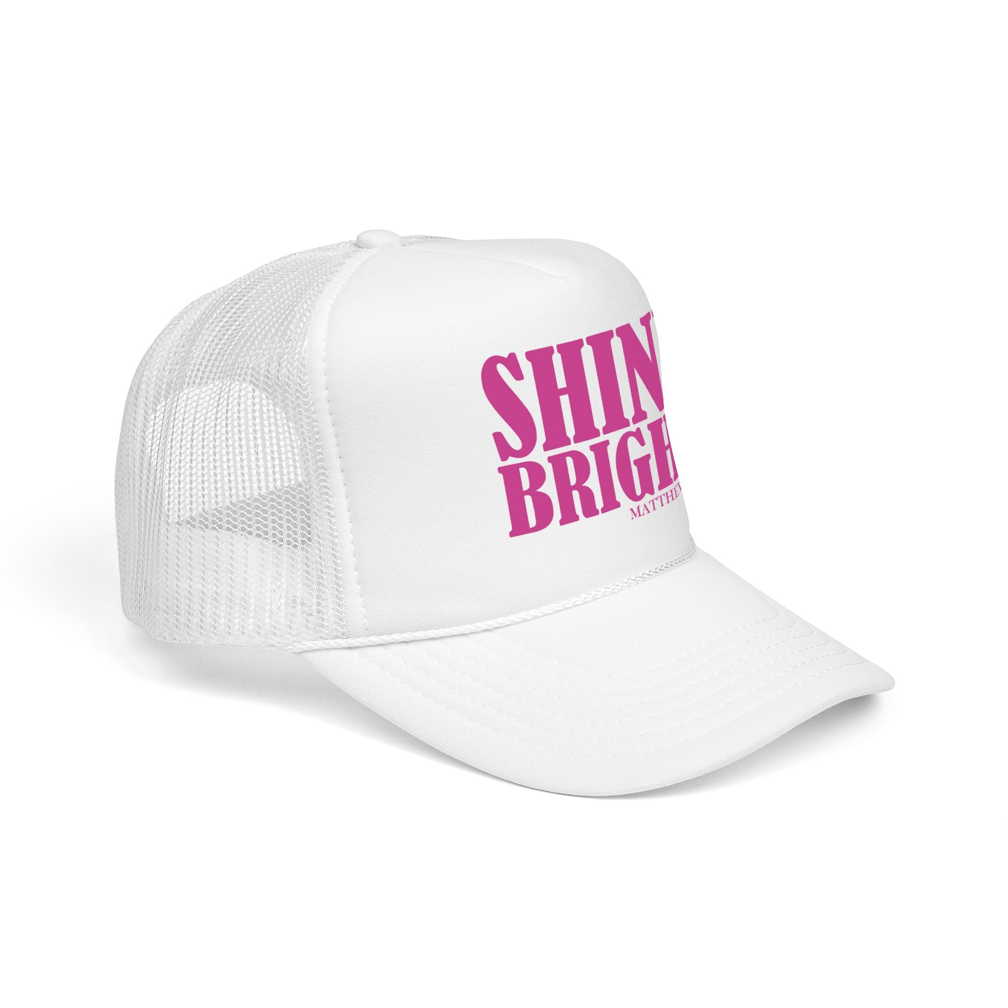Shine Bright Trucker Hat (Soft Pink) — Matthew 5:16 — Otto Cap 39-165