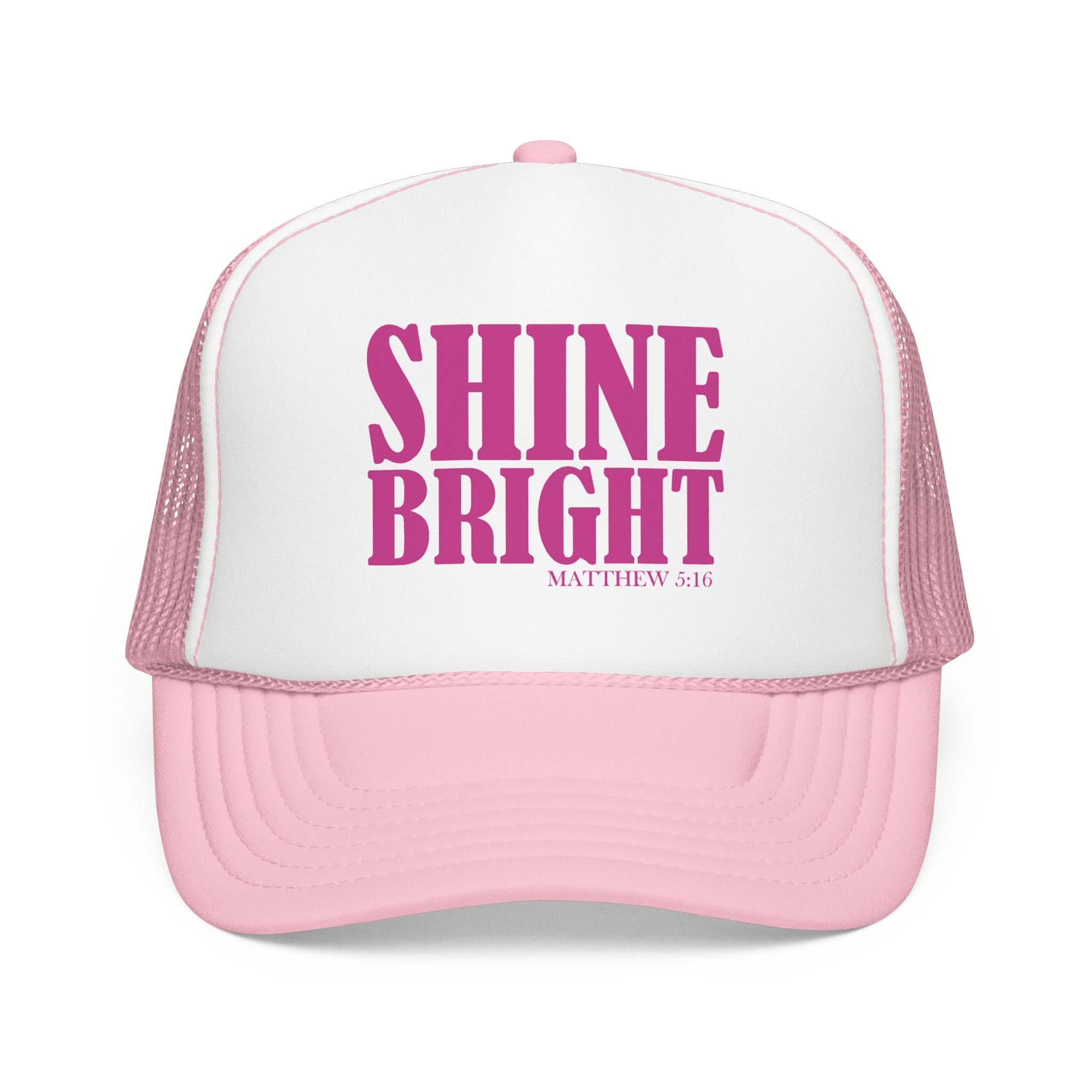 Shine Bright Trucker Hat (Soft Pink) — Matthew 5:16 — Otto Cap 39-165