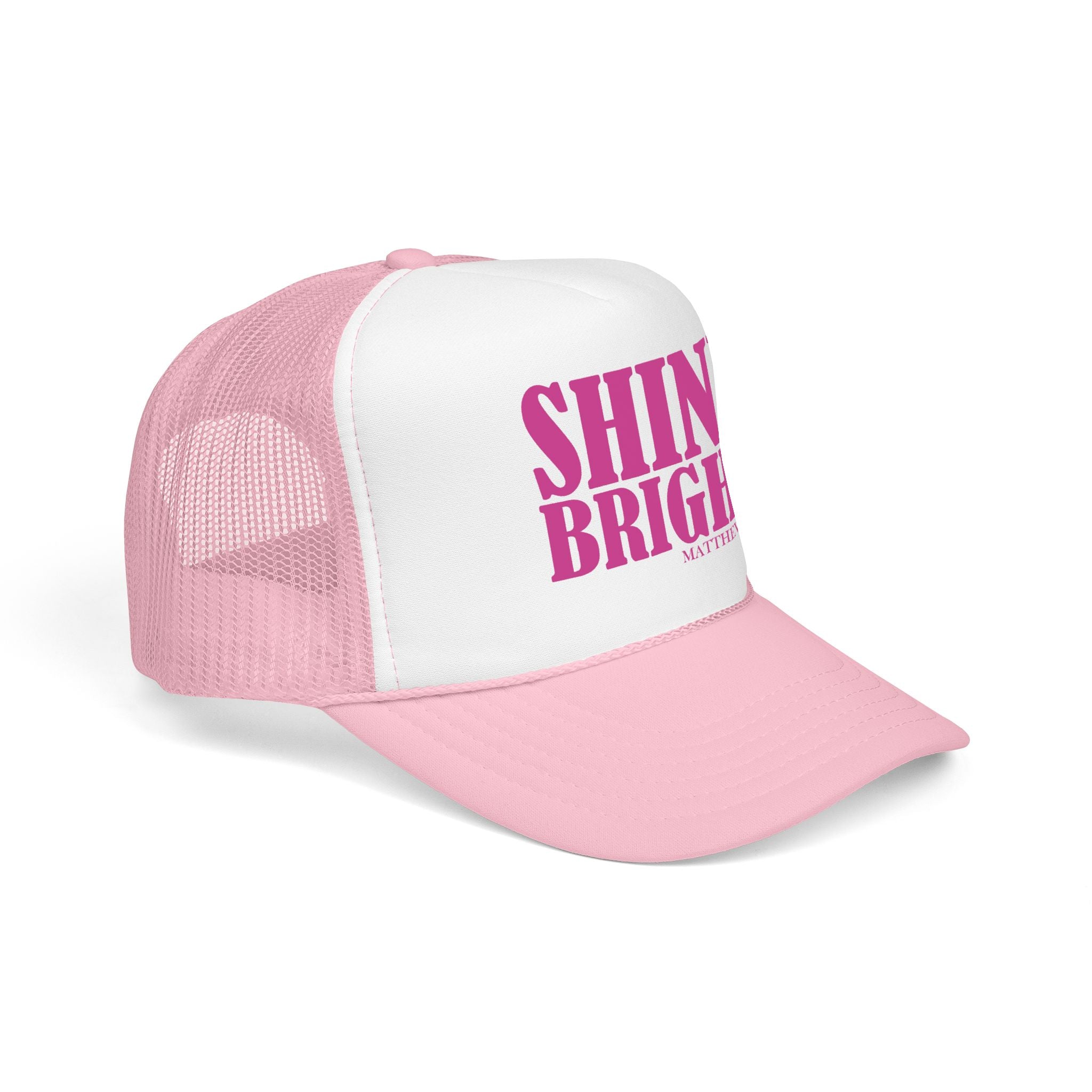 Shine Bright Trucker Hat (Soft Pink) — Matthew 5:16 — Otto Cap 39-165